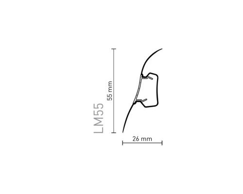Плінтус LM55 Arbiton 107 Каштан жирона ( 2,5м ) 