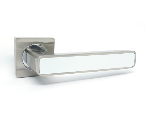 Ручка на розетці KEDR R08.820-AL-SN/CP White (квадратна)