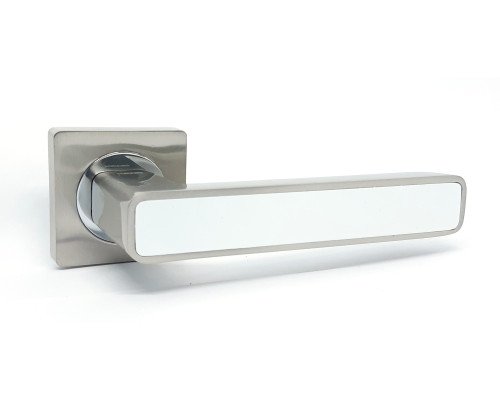 Ручка на розеті KEDR R08.820-AL-SN/CP White (квадратна)