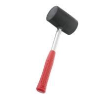 Киянка гумова Intertool HT-0232  Чорна з металевою рукояткою 680г 
