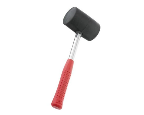 Киянка гумова Intertool HT-0232  Чорна з металевою рукояткою 680г 