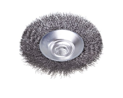 Щітка конусна для КШМ М14 Intertool BT-5115 Кручений дріт 115мм 12500 об/хв