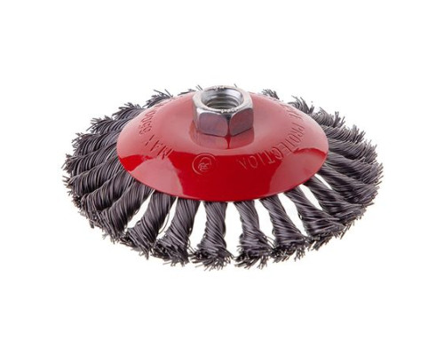 Щітка конусна для КШМ М14 Intertool BT-4125 Пучки крученого дроту 125мм 6500 об/хв