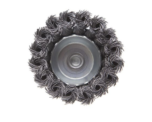 Щітка чашкова для дриля 1/4" Intertool BT-3075 Пучки крученого дроту 75мм 4500 об/хв