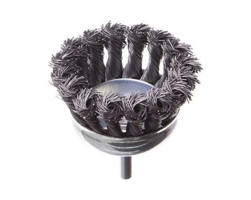 Щітка чашкова для дриля 1/4" Intertool BT-3075 Пучки крученого дроту 75мм 4500 об/хв