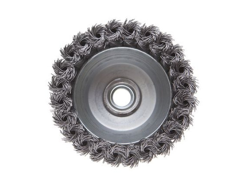 Щітка чашкова для КШМ М14 Intertool BT-2100 Пучки крученого дроту 100мм 8500 об/хв