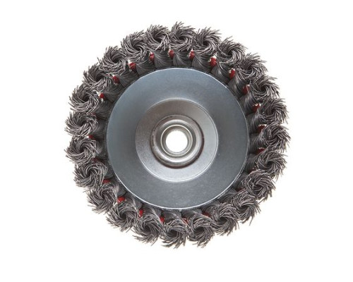 Щітка чашкова для КШМ М14 Intertool BT-2125 Пучки крученого дроту 125мм 6500 об/хв