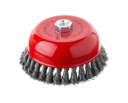Щітка чашкова для КШМ М14 Intertool BT-2150 Пучки крученого дроту 150мм 4500 об/хв