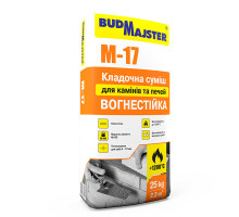 Кладочна суміш BUDMAJSTER М-17 для камінів і печей вогнестійка (25кг)