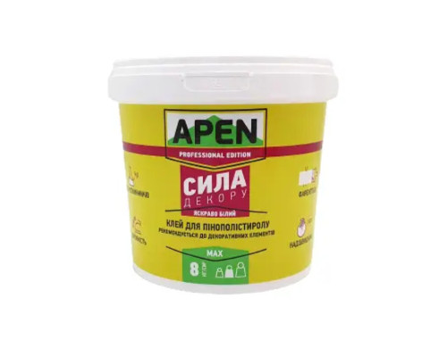  Клей APEN для пінополістиролу  "Сила декору"  Білий (1кг)