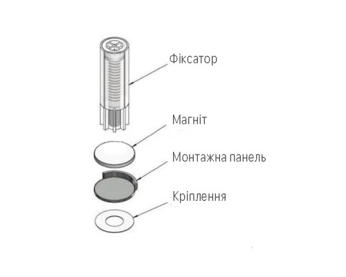 Стопор SPACE магнітний прихований MODELLO2 VERUM Чорний матовий