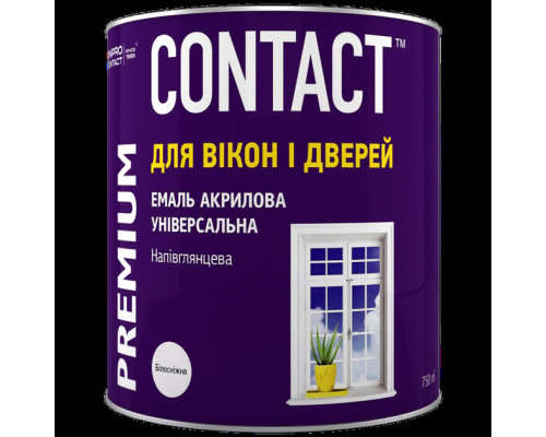Емаль акрилова Contact Універсальна для вікон та дверей (0,75кг)
