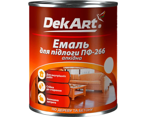 Емаль алкідна DekArt ПФ-266 Червоно-коричнева (0,9кг)