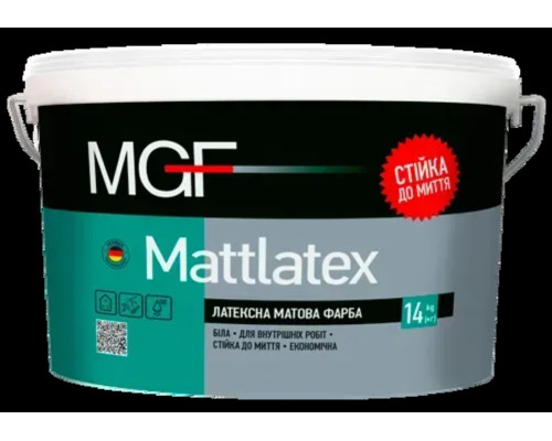 Фарба латексна внутрішня MGF Mattlatex M100 Білий матовий (14кг)