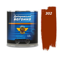 Емаль  Дніпровська Вагонка Червоно-коричнева 302 ПФ-133 (2,5кг)