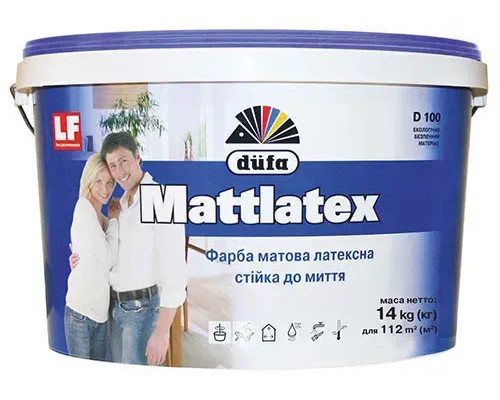 Фарба латексна Dufa Mattlatex D100 Білий матовий (3,5кг)