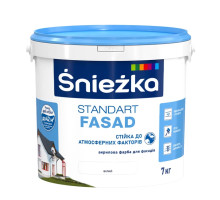 Фарба акрилова Sniezka STANDART FASAD Білий матовий (1,2кг/1л)
