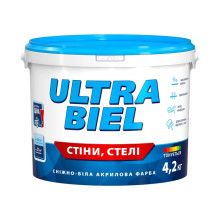 Фарба акрилова Sniezka ULTRA BIEL Білий матовий (1,4кг/1л)