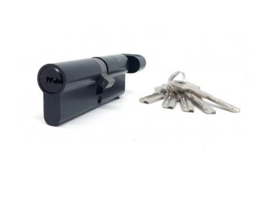 Циліндр KEDR M60 ZCBM (30T*30) Black mat ключ/поворотник