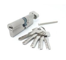 Циліндр KEDR M60 ZCN (30T*30) NI (никель) ключ/поворотник