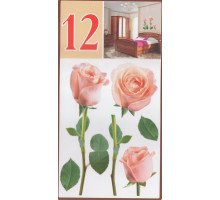 Декоративні наклейки АРТ-декор №12 "Троянда Рожева" 50x70см