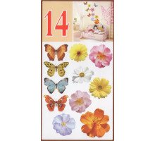 Декоративні наклейки АРТ-декор №14 "Квіти+Метелики" 50x70см