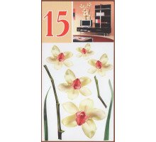 Декоративні наклейки АРТ-декор №15 "Орхідея Біла" 50x70см