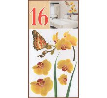Декоративні наклейки АРТ-декор №16 "Орхідея Жовта" 50x70см