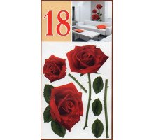 Декоративні наклейки АРТ-декор №18 "Троянда Червона" 50x70см