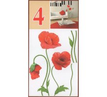 Декоративні наклейки АРТ-декор №4 "Маки" 50x70см