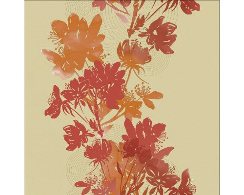 Шпалери на паперовій основі прості Шарм 160-05 Соната Червоно-жовто-гарячі (0,53х10,05м)